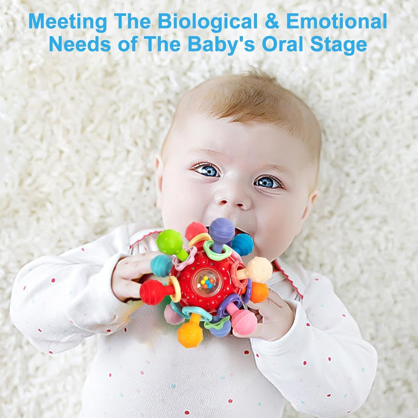 Baby Montessori Sensory Toys for 0-6 6-12 Months, Baby Teether Teething Toys for Babies 0 3 6 9 12 18 Months, Newborn Infant Learning Developmental Toys Gifts for 1 2 Year Old Boys Girls