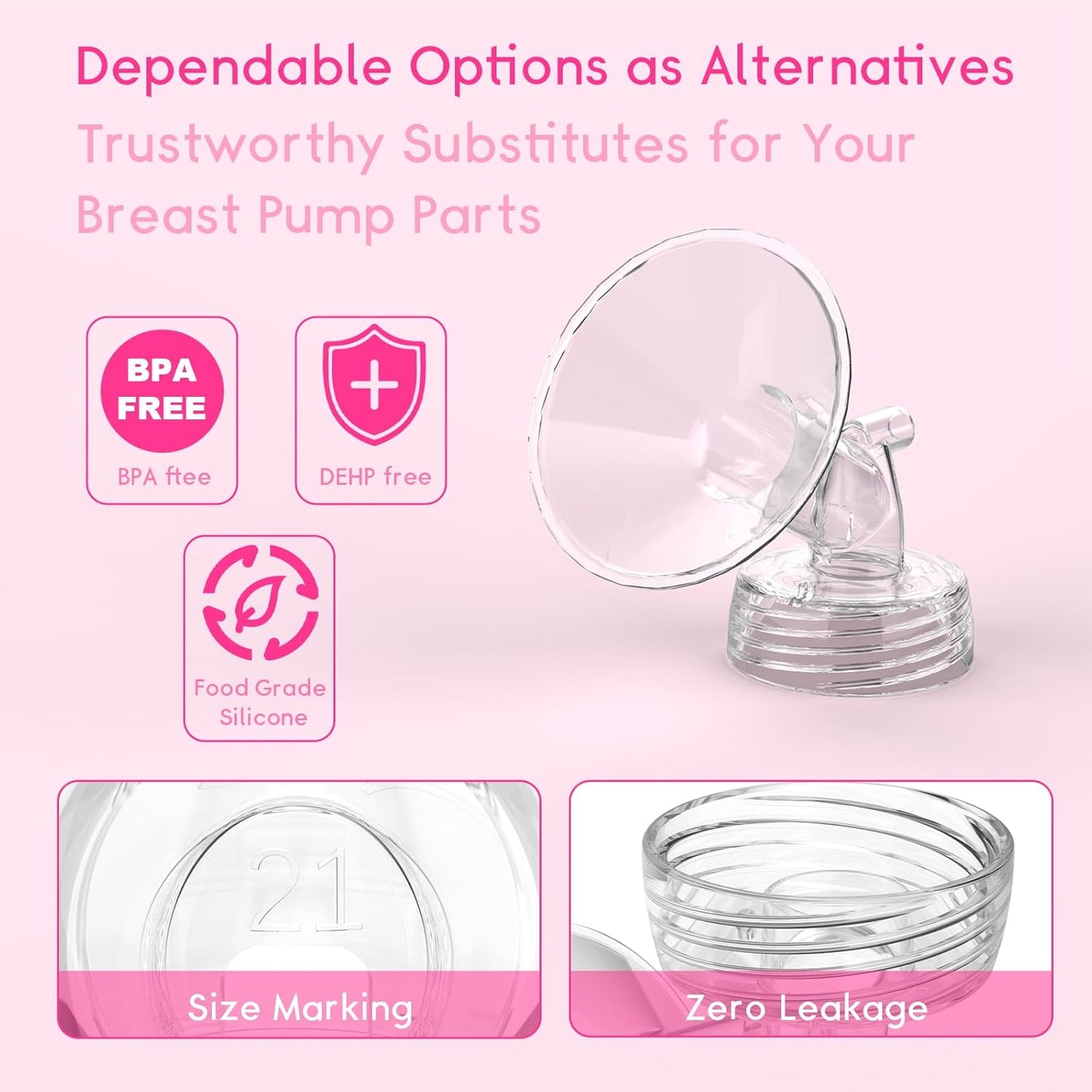 Spectra Replacement Pump Parts Compatible w/ S1/S2/13 Plus, Not Original Accessories, Spectra Flange Inserts Sets Include 32mmFlange/Duckbill Valve