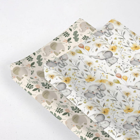 Soft 2 Pack Cartoon African Safari Animal Pattern Baby Changing Pad Covers for Infant Newborn, Unisex Elephant Flower Leaves Nursery Fitted Diaper Changing Table Pad Mat Sheets for Boys Girls-16x32