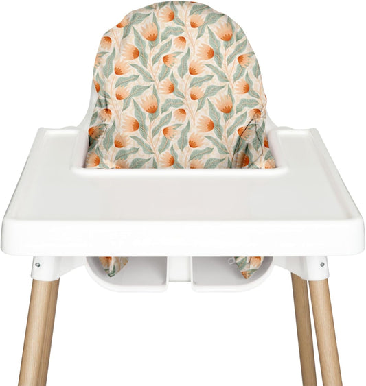 Nibble and Rest Highchair Cushion Cover for Inflatable Cushion, Compatible for IKEA Antilop Highchair,Accessories Stain-Proof and Wipeable Cover (Cushion NOT Included)(Safaripetals)