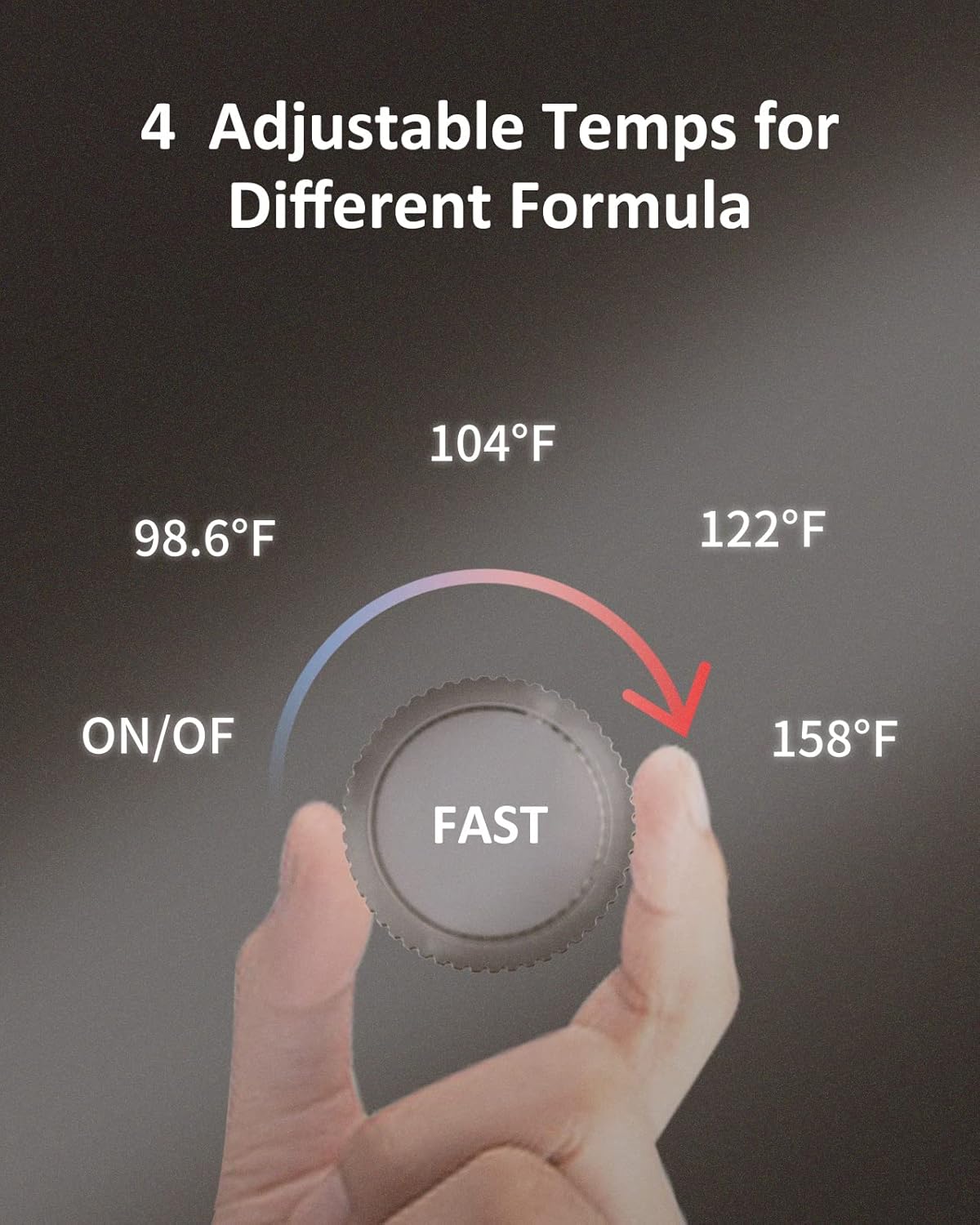 Water Warmer, HEYVALUE Baby Bottle Warmer, Formula Maker with Night Light, 4 Temperature Control & 72H Keep Warm, Detachable Tank, Instantly Dispenses Warm Water, Feed Baby More Easier and Healthier