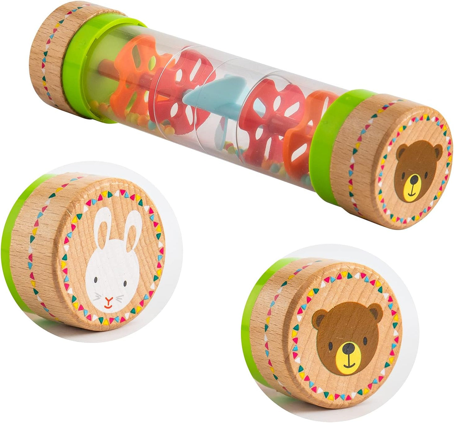 Musfunny Rainmaker Baby Rain Stick Toys for Kids: 8 inch Rainstick Sensory Rattle Toys for Babies,Shaker Rainfall Tubes Musical Instrument -Colorful