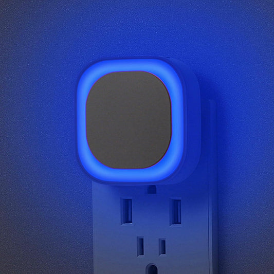 2 Pack Plug in Dimmable Night Light, Blue Nightlight, Auto Dusk to Dawn Sensor, LED Night Light, Soft Glow, Diffused Light for Bathroom, Hallway, Stairs, Kitchen, Bedroom