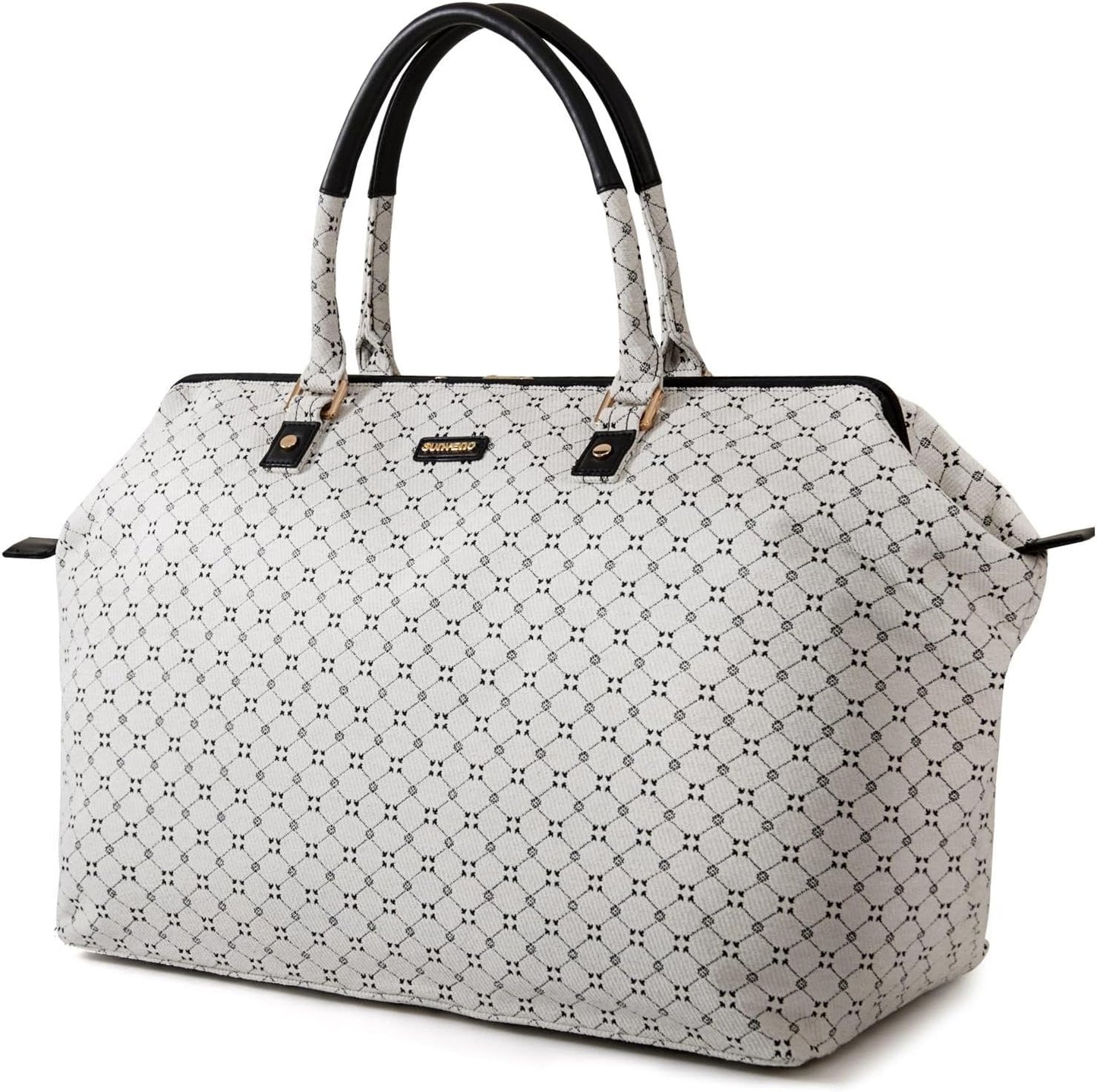 SUNVENO Large Diaper Bag Tote, Mommy Weekender Travel Bag for Mom & Baby, with 2 Pouches, Changing Pad & Luggage Sleeve