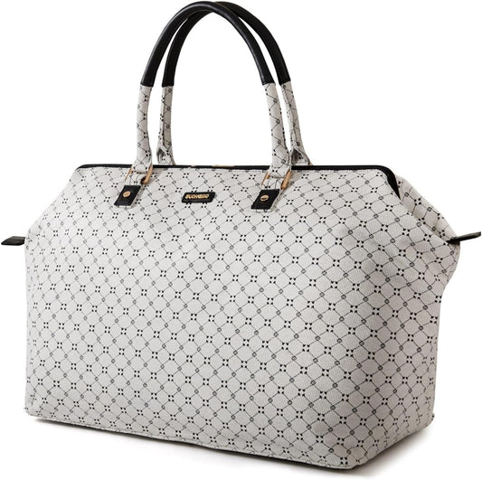 SUNVENO Large Diaper Bag Tote, Mommy Weekender Travel Bag for Mom & Baby, with 2 Pouches, Changing Pad & Luggage Sleeve