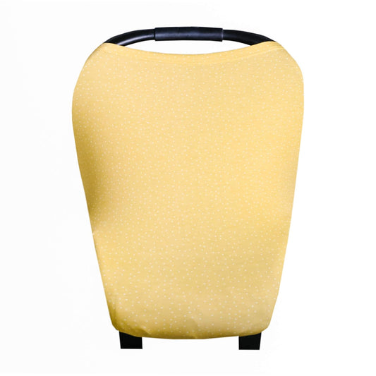 Copper Pearl Multi-Use Cover: Car Seat, Nursing, Stroller Cover - Stretchy Rayon, Yellow, All-Season, Infant, Newborn