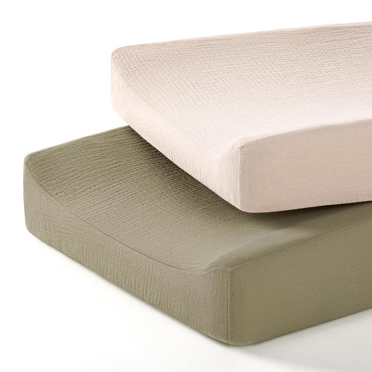 lulumoon Baby Changing Pad Cover: Muslin Diaper Changing Table Pad Cover - Changing Pad Sheets for Girls Boys