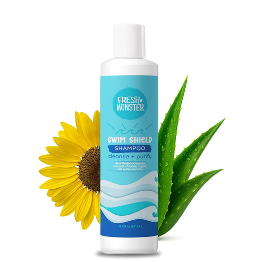 Fresh Monster Swim Shampoo for Kids – Clarifying Shampoo for Chlorine & Salt Water Removal – Tear-Free, Sulfate-Free, Gentle Post-Swim Hair Wash for Swimmers, 8.5 oz