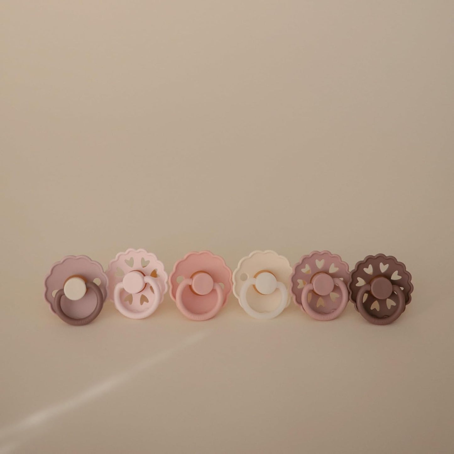 FRIGG SilkySoft Silicone Baby Pacifier 6-Pack Blooming Love | Made in Denmark | BPA-Free (6-18 Months)