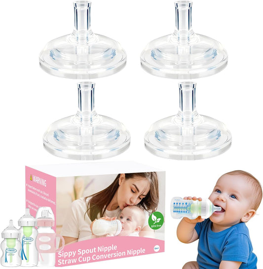 Sippy Nipple Compatible with Dr. Brown's Wide-Neck Baby Bottles & Sippy Spout Bottles