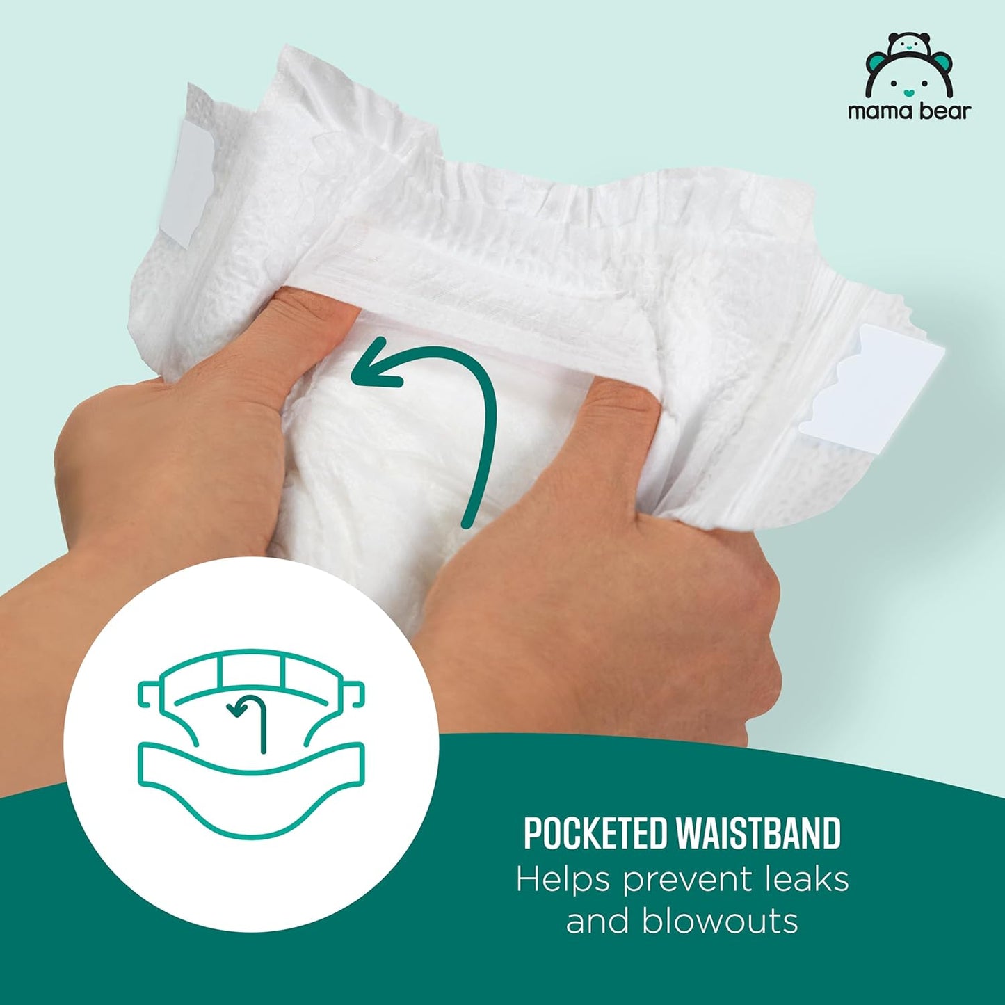 Amazon Brand - Mama Bear Gentle Touch Diapers, Size 1, 50 Count