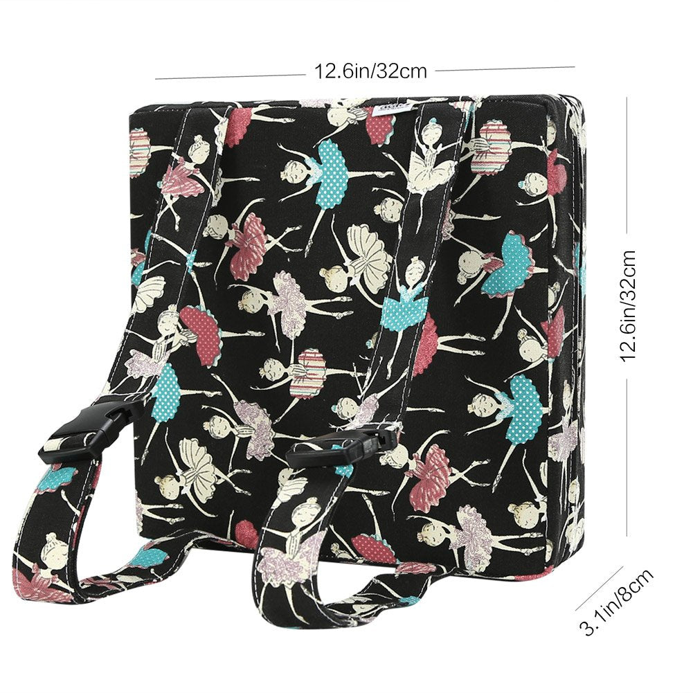 Zicac High Chair Portable Booster Seat Cushion Travel Dining Seat Pad for Toddler Kids Baby Infant Washable Thick Chair Seat Pad (Black)