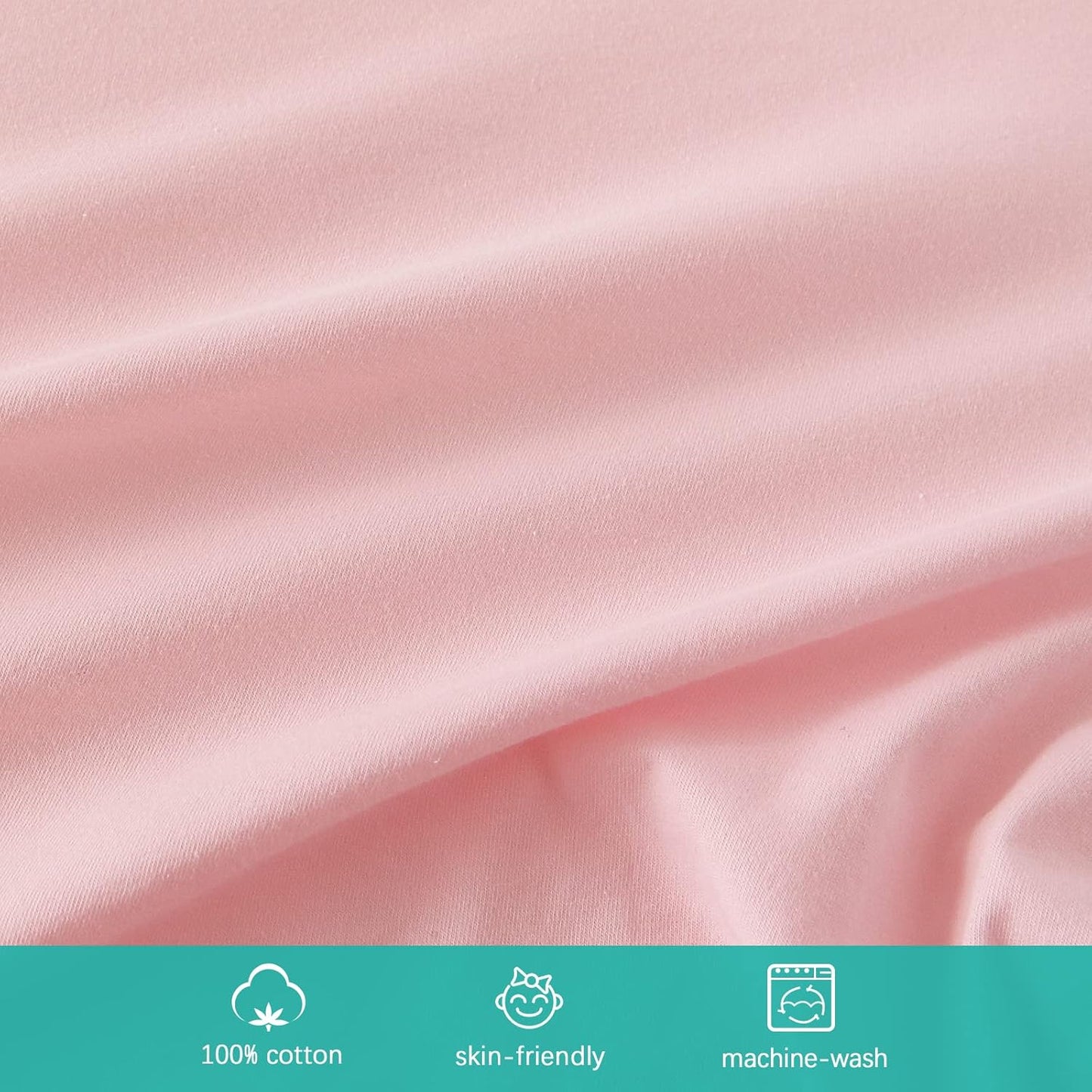 Bassinet Sheets Fit for Pamo Babe, AMKE Baby Bassinet and Maydolly Baby Bedside,100% Cotton, 2 Pack, Ultra Soft Bassinet Sheet, White and Pink