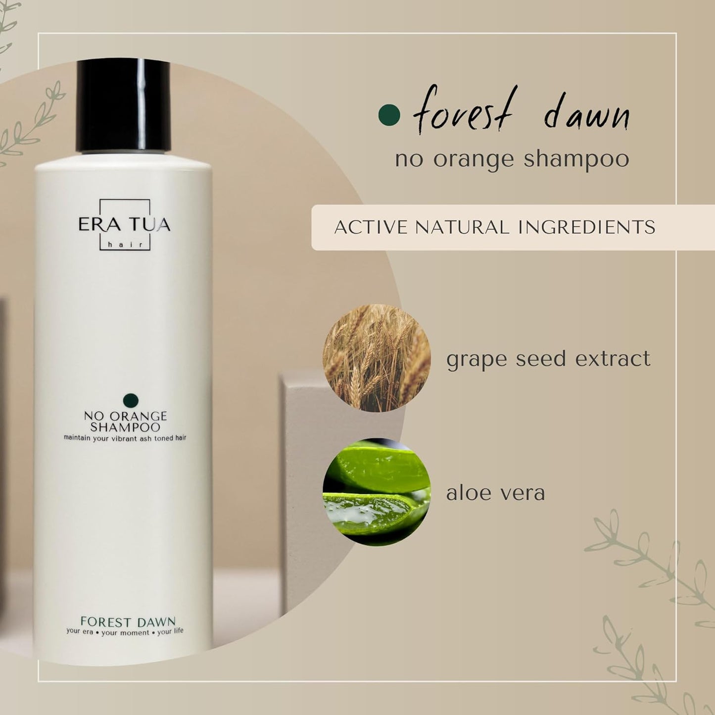 Forest Dawn Toning Blue Pigment Shampoo | Dutch Made No-Orange Neutralizer for Undesirable Orange and Copper Tones | Sweet, fruity scent of Mandarin, Bergamot, Pink Rose & Vanilla 750 ML