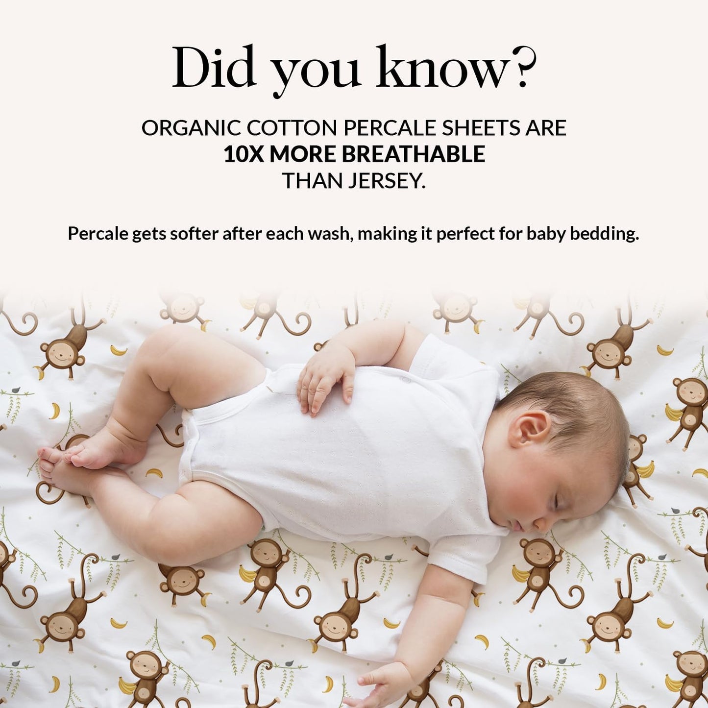 100% Organic Cotton Mini Crib Sheets (3-Pack) - GOTS Certified - Breathable Pack n Play Sheets Fitted - Double-Elastic for Secure Fit, Extra Protection for Your Baby - Gender-Neutral Prints (27"x39")