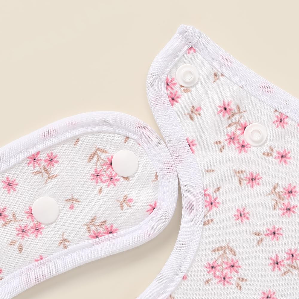 Pack of 6,Baby Bibs,Unisex,Soft and Absorbent,Adjustable,Easy to Use