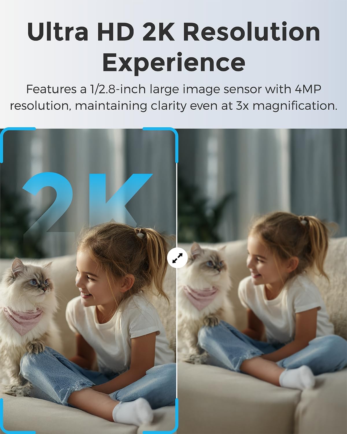 Devo CCAZ10 Security Camera 2K | Indoor &Outdoor|Baby Camera & Pet Monitor | Color Night Vision, 2-Way Audio, Live Stream, Motion Alerts & Notifications White,1 Cam