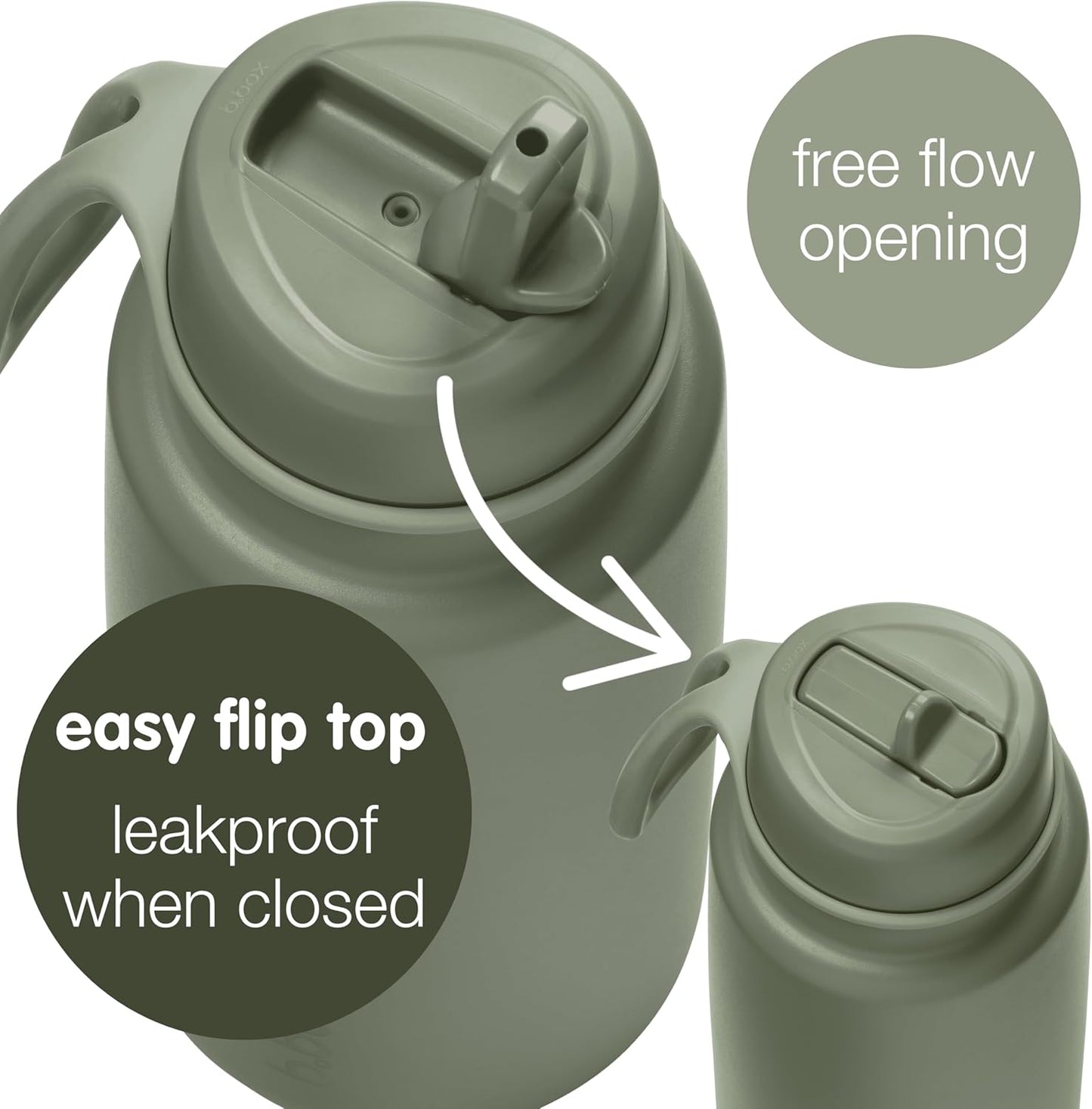 b.box Triple Insulated 34oz Water Bottle w/Stainless Steel Straw. 46 Hours Cold. Leak Proof Tumbler with Lid and Straw for Travel, Gym & School. BPA Free Sports Water Bottles.