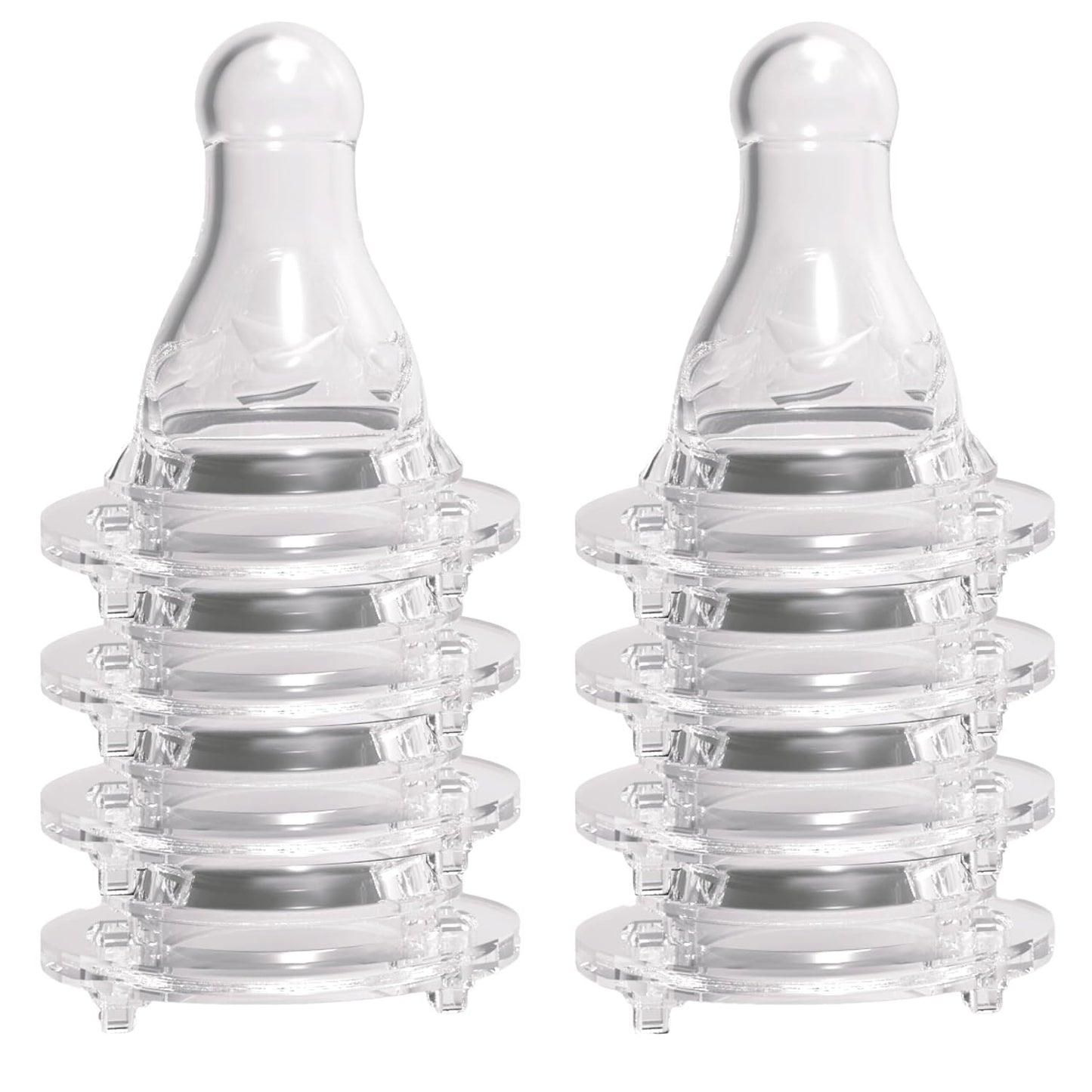 Avima Baby Anti Colic Nipples for Standard Neck Bottles, Silicone Breast Like Nipples - 3 to 6+ Months, Medium Flow, Level 2 (Pack of 6)