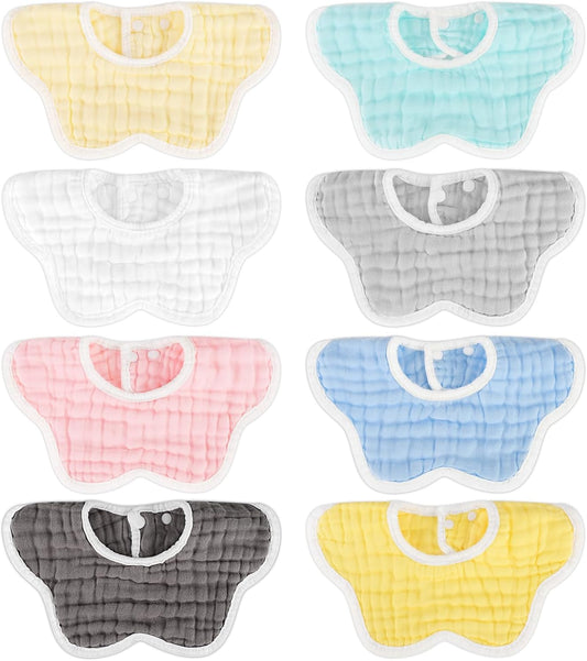 Accmor Muslin Baby Drool Bibs 6 Pack Baby Bandana Drool Bibs Soft Cotton Baby Bandana Bibs for Teething Drooling