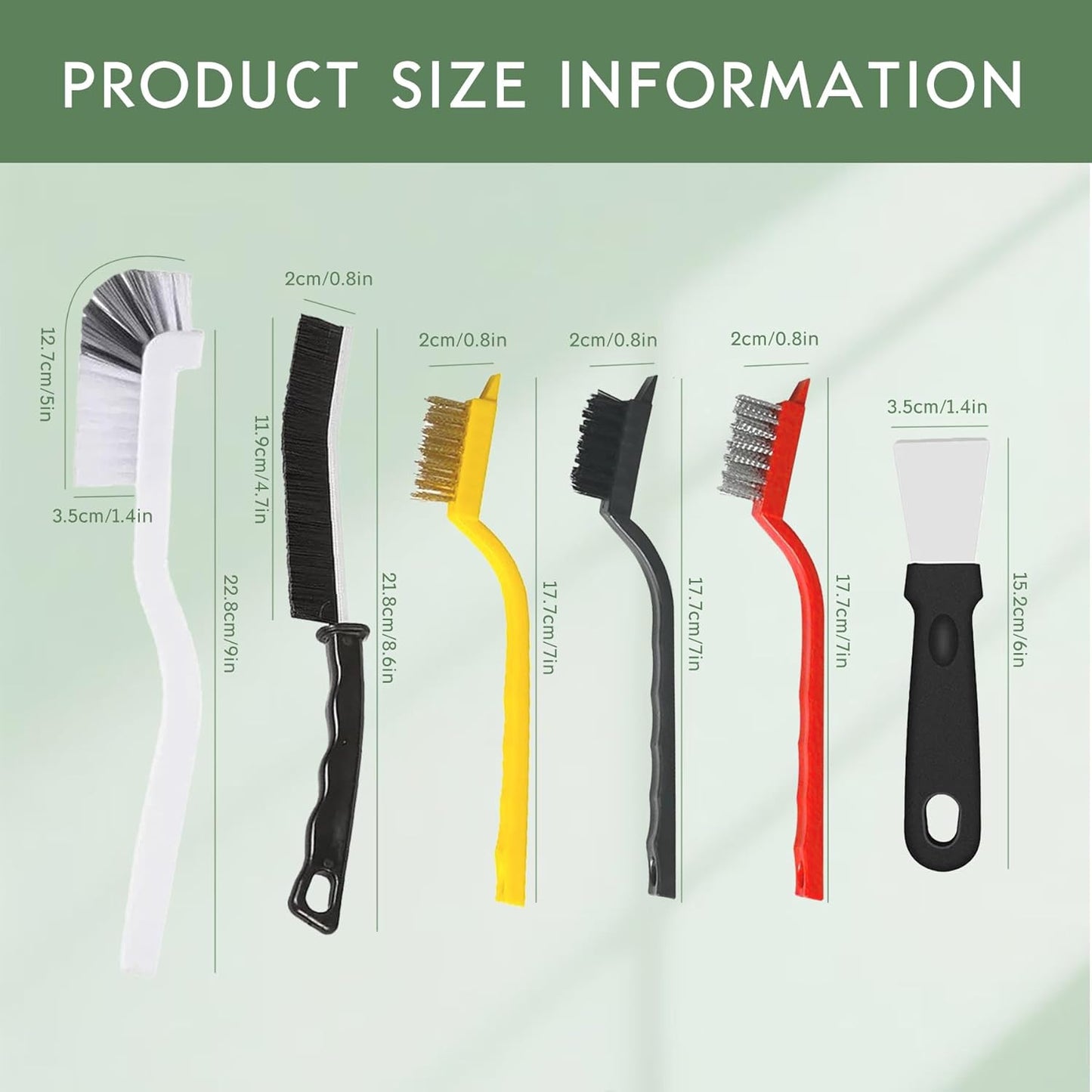 12 Pcs Crevice Cleaning Brush Set, Multi Purpose Gap Cleaning Scrub Brush and Cleaning Shovel, Cleaning Brushes for Vehicle, Kitchen, Bathroom, Corner, Sink, Cup, Teapot, Blender