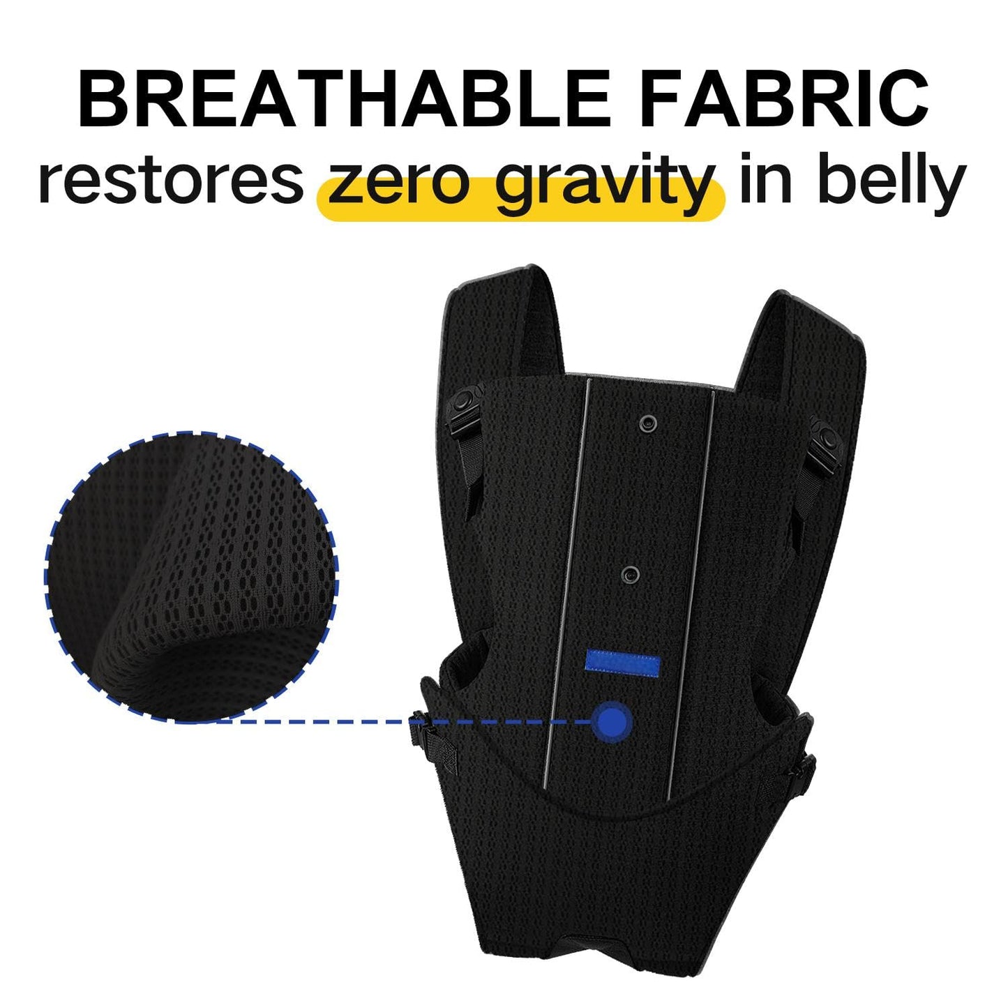 Baby Carrier, Baby Carrier Newborn to Toddler, Ergonomic Newborn Carrier, Easily Adjustable Toddler Carrier, Lightweight Infant Carrier (Mesh,Black)