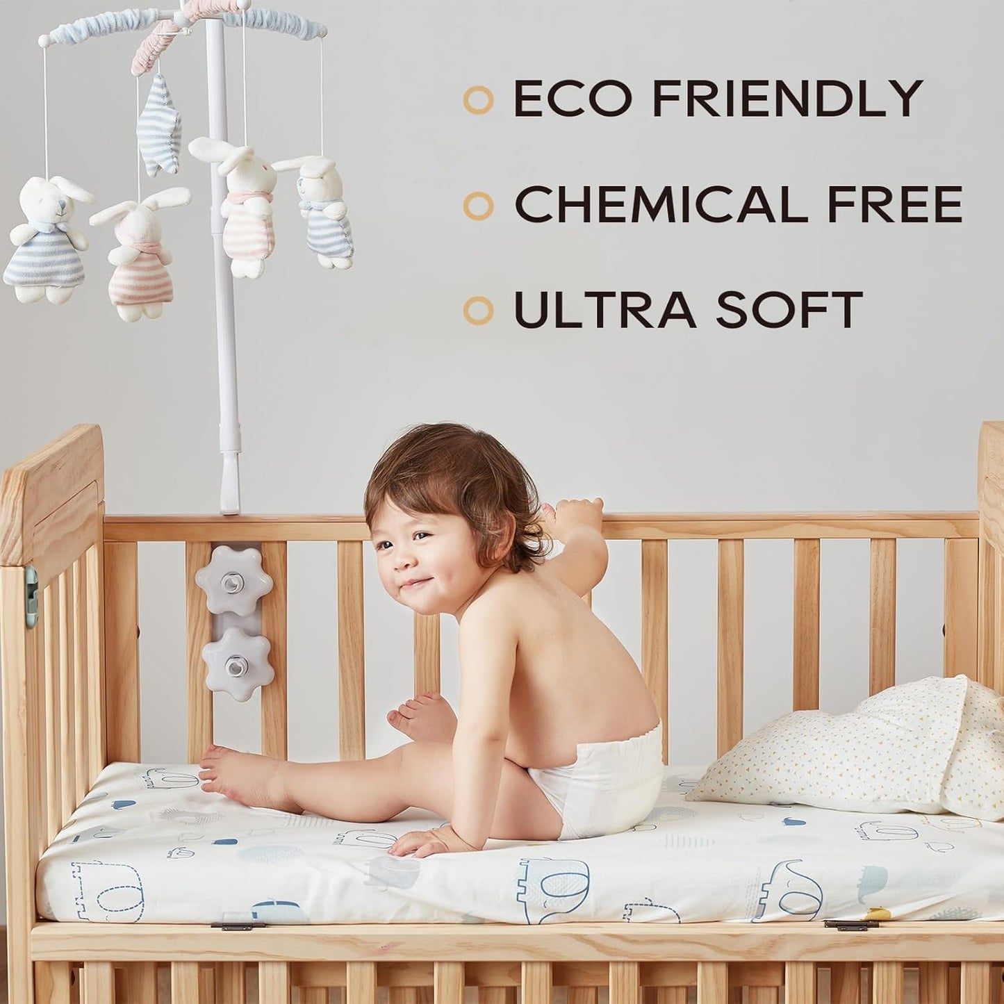 ECO BOOM Diapers, Viscose from Bamboo Diapers, Natural Soft Disposable Nappies for Infant, Size 5 Suitable for 26 to 37lb (X-Large - 28 Count)