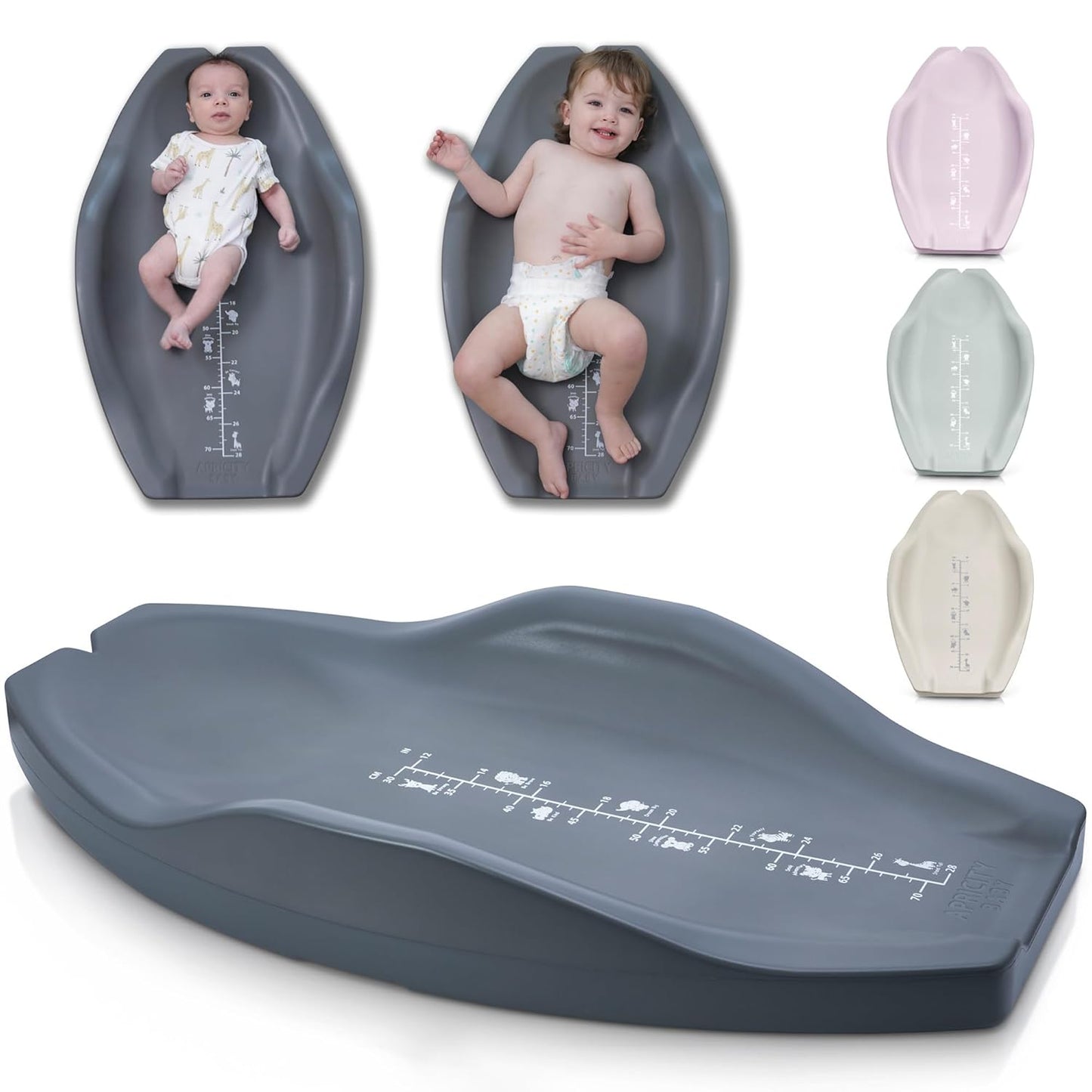 Apricity Baby Diaper Changing Pad – Waterproof Wipe-Clean Foam Changing Mat with Raised Sides, Non-Slip Base & Portable Design, Extra-Large 31.5” × 19.7” for Newborn to Toddler (Grey)