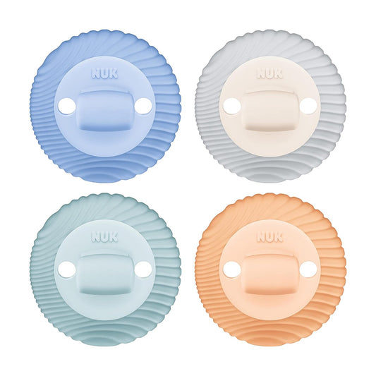 NUK Comfy Duet 100% Silicone Soother 2-in-1 BPA Free Pacifier and Teether