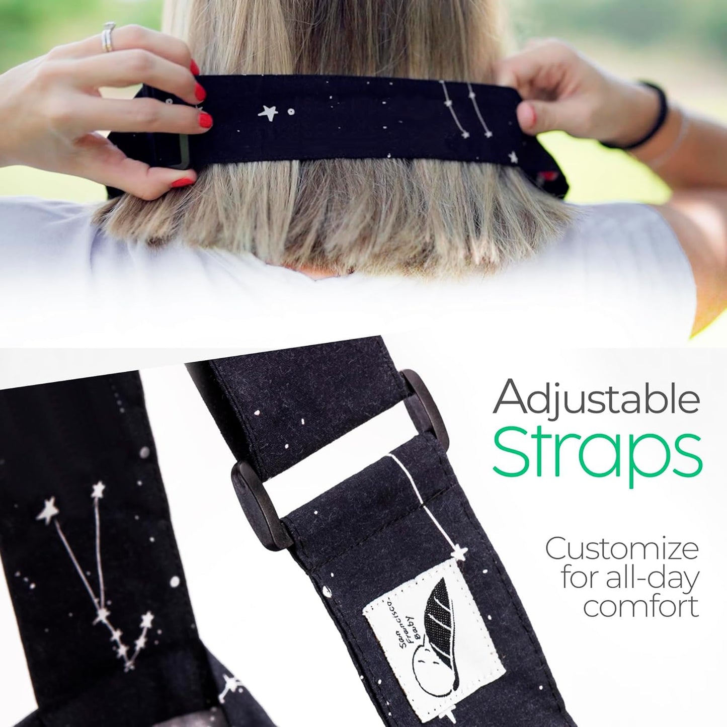 San Francisco Baby Nursing Cover – Breathable Breastfeeding Cover for Nursing, 360° Nursing Cover Up for Breastfeeding, Privacy Nursing Covers, Nursing Blanket for Breastfeeding – Premium Black