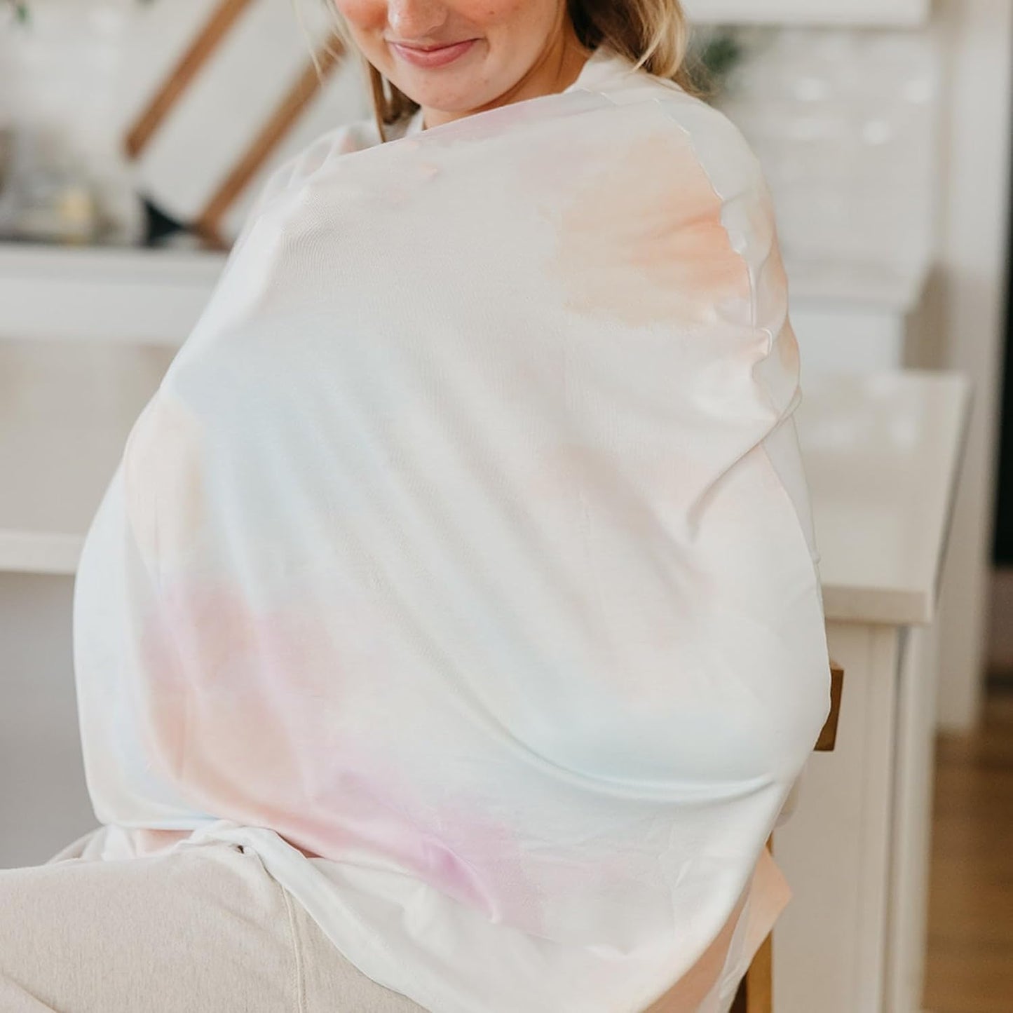 Baby Car Seat Cover Canopy and Nursing Cover Multi-Use Stretchy 5 in 1 Gift "Nova" by Copper Pearl