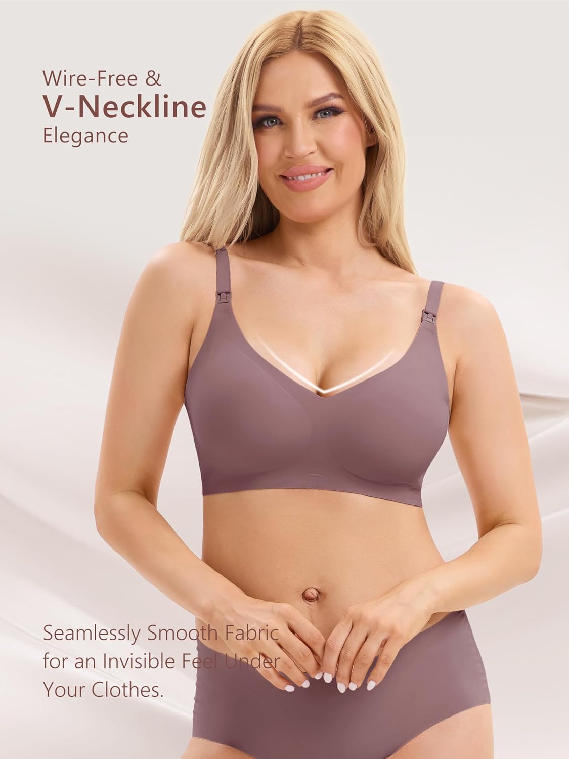 Angelhood 3 Pack Nursing Bras for Breastfeeding Seamless Pregnancy Maternity Bra Wireless Sleep Bralette with Extenders