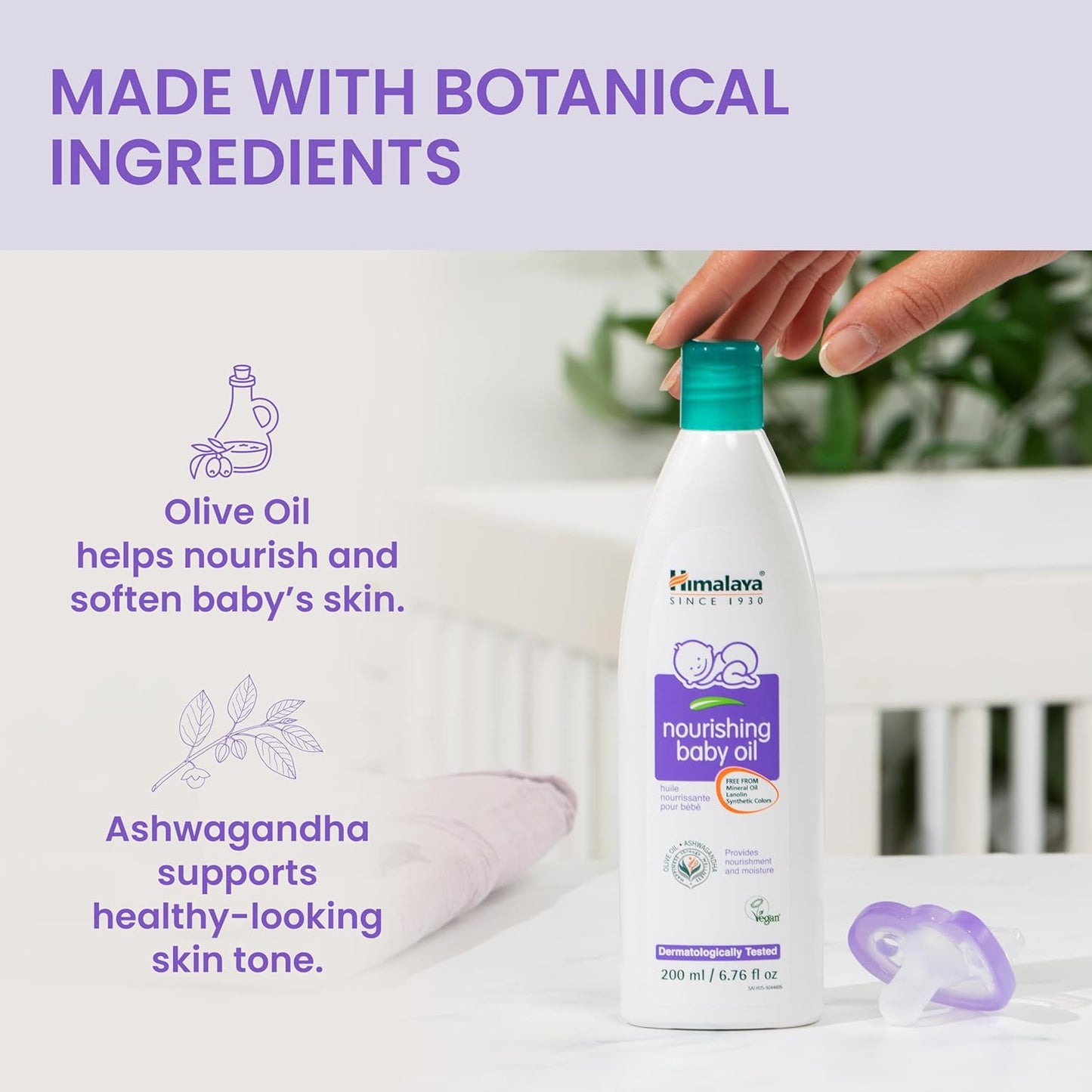 Himalaya Nourishing Baby Oil, Light & Non-Greasy for a Soothing Massage or Baby Bath, 6.76 oz, 2 Pack