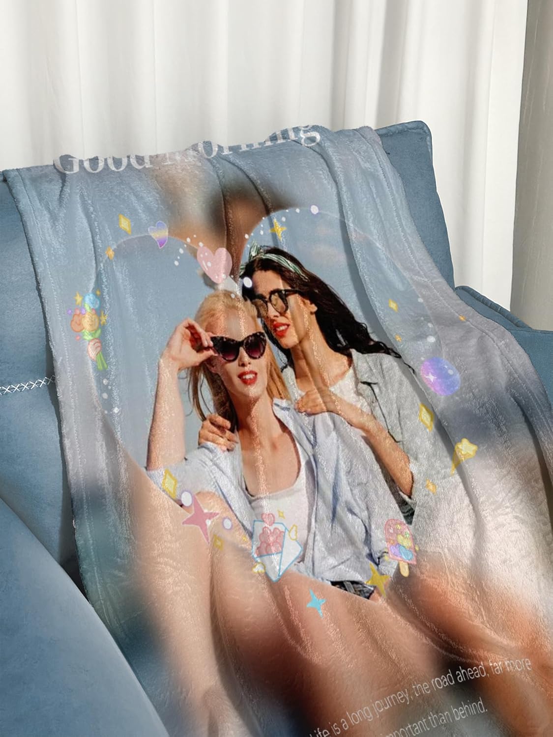 Personalized Blanket with Photos Text Custom Blanket Thows with Picture Customizable Flannel Blankets Gifts for Mom Dad Couple Girlfriend Boyfriend Wife Husband, 40 * 50in