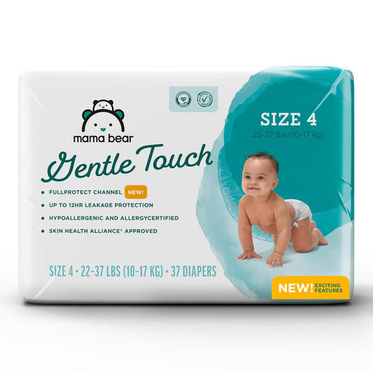 Amazon Brand - Mama Bear Gentle Touch Diapers, Size 4, 37 Count