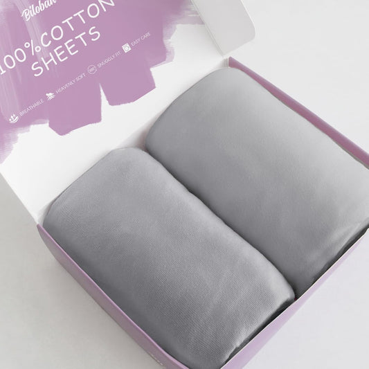 Bassinet Sheets Compatible with YADAQE, Li'l Pengyu, Miclassic, Milliard, TCBunny and Evolur Stellar Bedside Bassinet, 100% Cotton, 2 Pack, Ultra Soft Bassinet Sheet for Baby, Gray