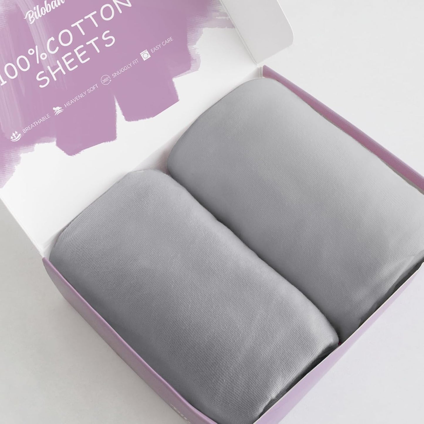 Bassinet Sheets Compatible with Halo Bassinest Swivel, Flex, Glide, Premiere & Luxe Series Sleeper,100% Cotton, 2 Pack, Ultra Soft Bassinet Sheet for Baby, Gray