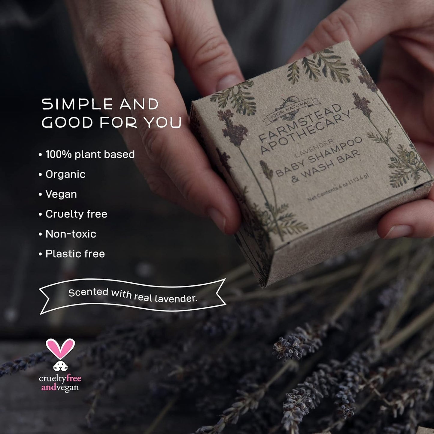 Farmstead Apothecary Baby Shampoo & Wash Bar 4.5 oz