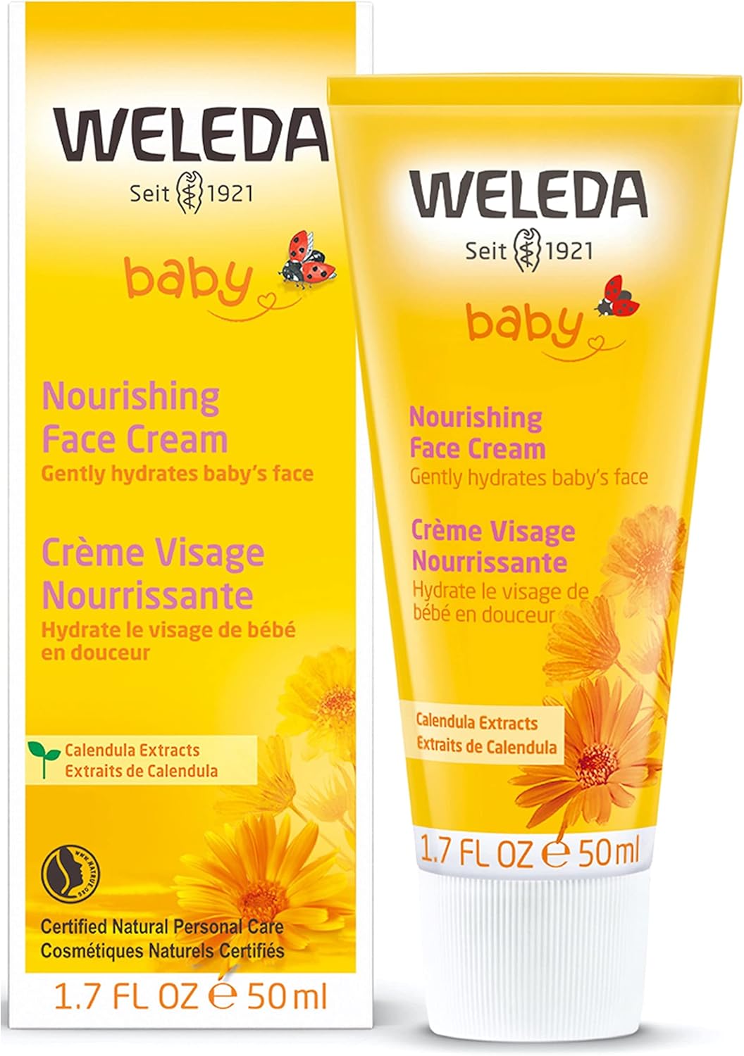 Weleda Baby Calendula Nourishing Face Cream, 1.7 Fluid Ounce, Plant Rich Moisturizer with Calendula and Lanolin
