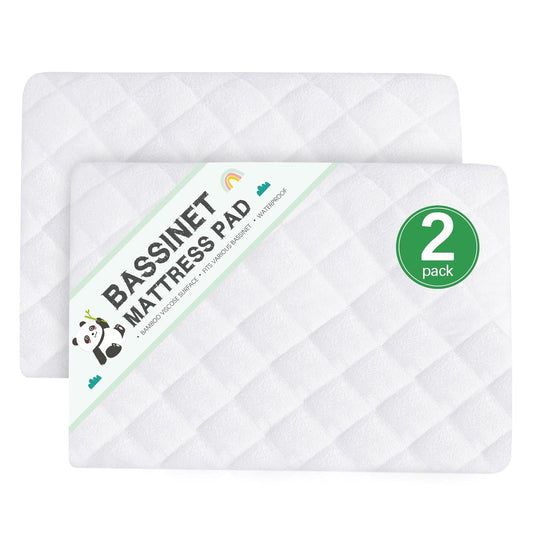 Waterproof Bassinet Mattress Protector, Fit for 21" x 31" Maxi COSI Iora, Cloud Baby, Yacul and Graco Dreammore Bassinet, Ultra Soft Breathable, Washer & Dryer