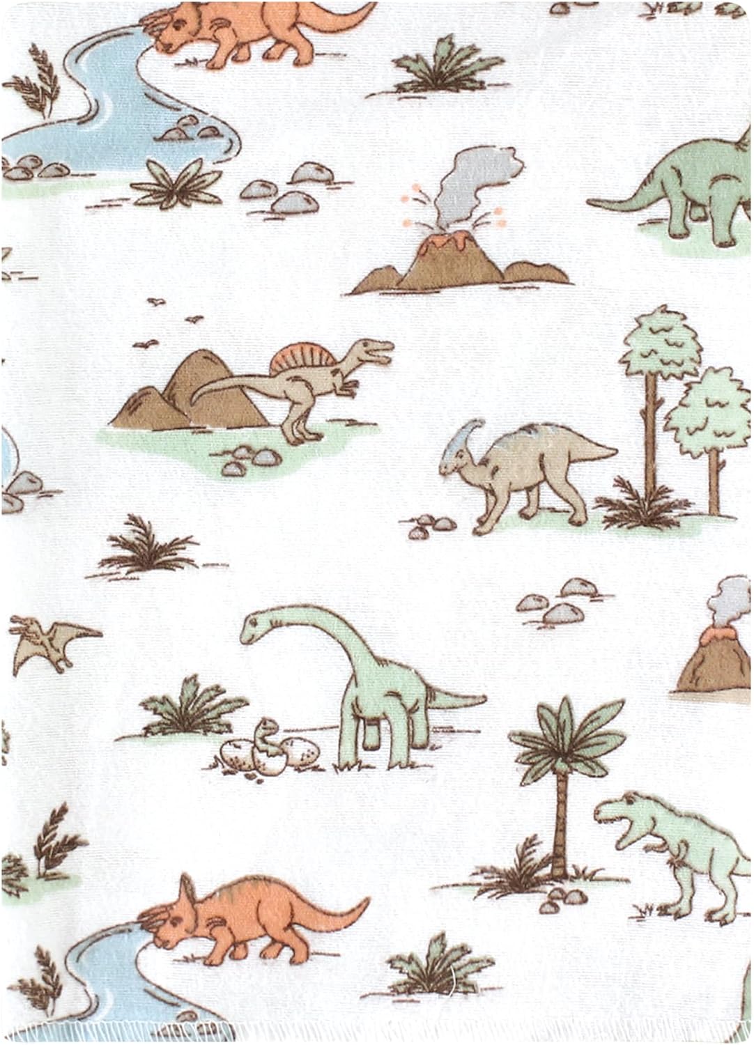 Luvable Friends Hudson Baby Flannel Burp Cloths 12pk, Dino Exploration