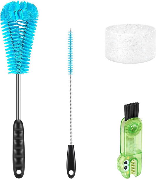 4 Pack Bottle Cleaner Set, Including Long Water Bottle Clean, Straw Clean and 3 in 1 Multi Functions Clean, Suitable for Stanley Cups, Baby Bottles, Travel Mugs, Decanters, Straws