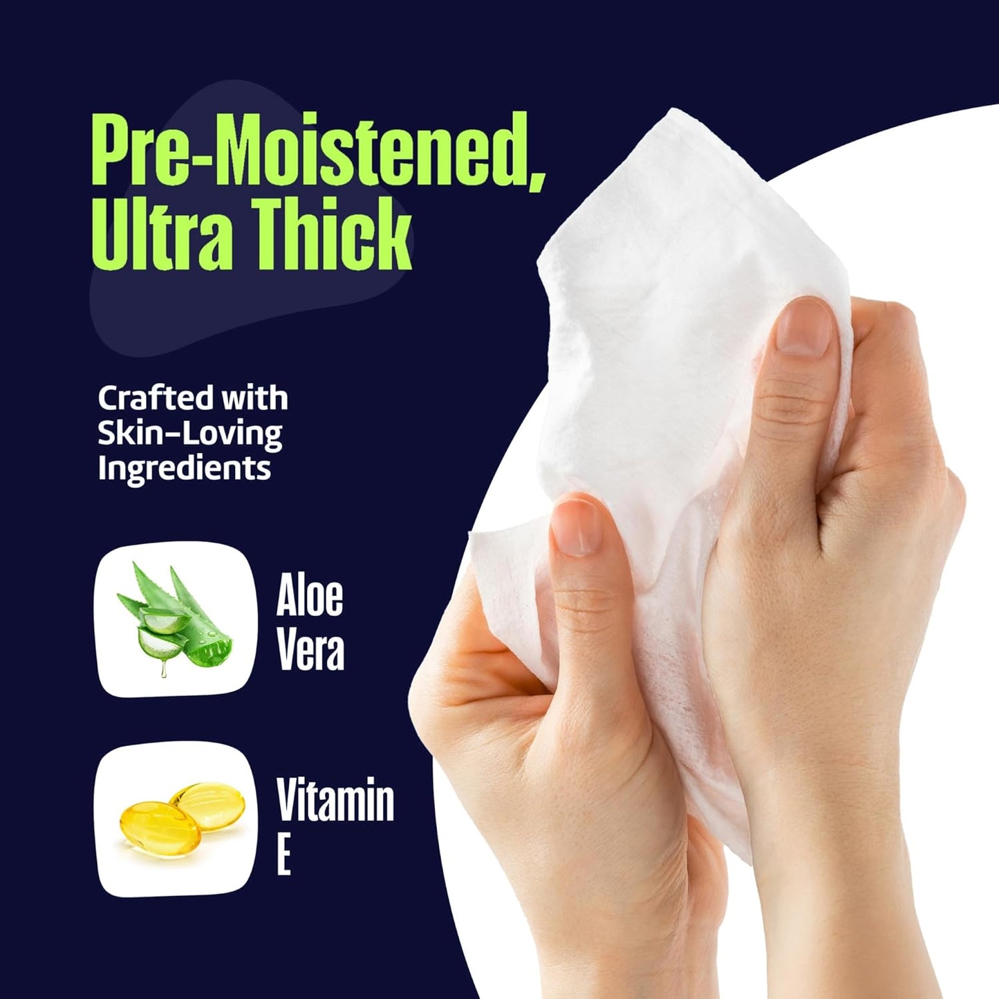 Adult Wipes for Elderly 4 Pack - Hospital Grade Extra Large Extra Thick Disposable Washcloths for Adult No-Rinse Bathing & Shower Alternative - Fragrance-Free XXL