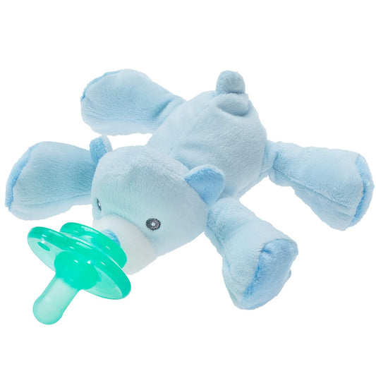 Nookums Paci-Plushies Shakies - Pacifier Holder with Built in Rattle (2 in 1)- Adapts to Name Brand Pacifiers, Suitable for All Ages, Plush Toy Includes Detachable Pacifier (Bentley The Bear)