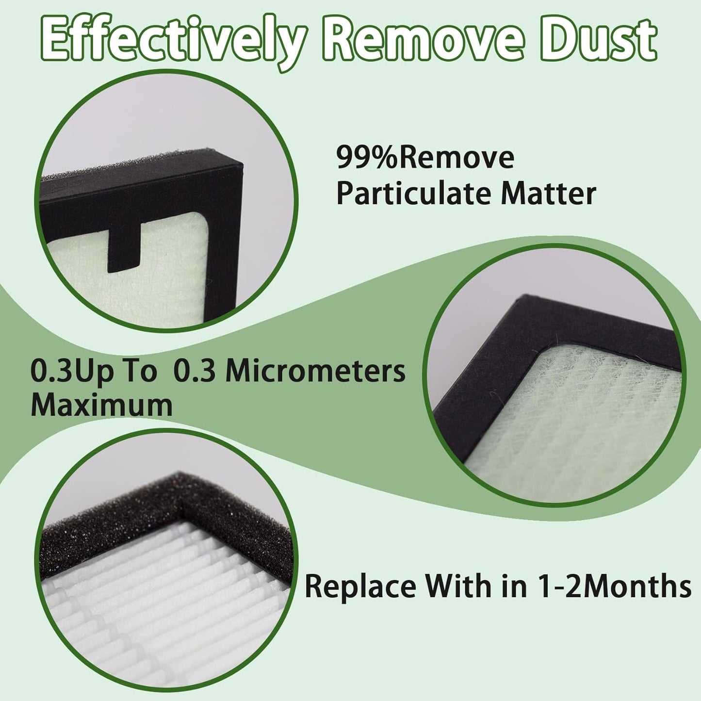 4 Pack HEPA Filter Replacement for Baby Brezza Bottle Washer Pro Only, HEPA Filter Replacement Parts Compatible with Baby Brezza Baby Bottle Dryer