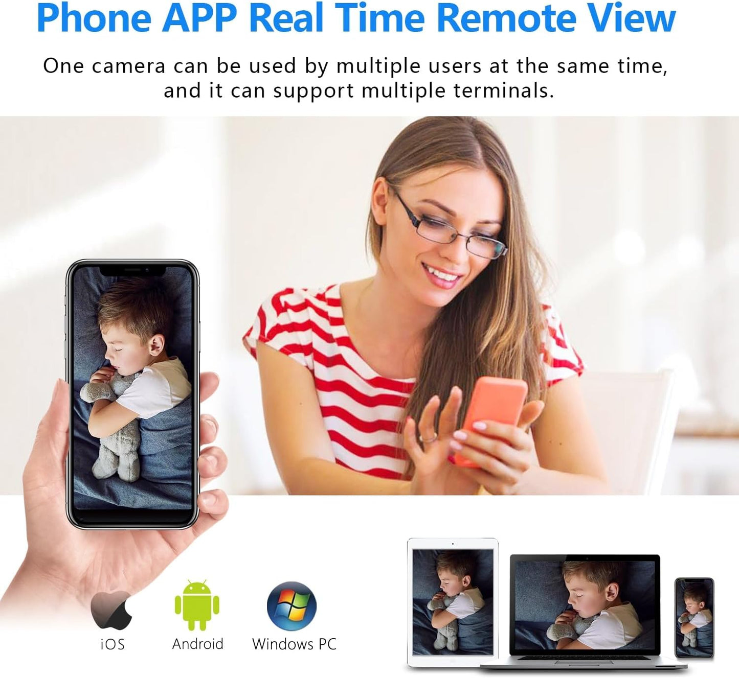 Wireless Wifi Camera,HD1080P WiFi Home Camera For Home Security,Pet Camera,Baby Monitor Camera with Night Vision,Motion Detection,Cloud Storage,Remote Viewing for Indoor/Outdoor with iOS Android APP