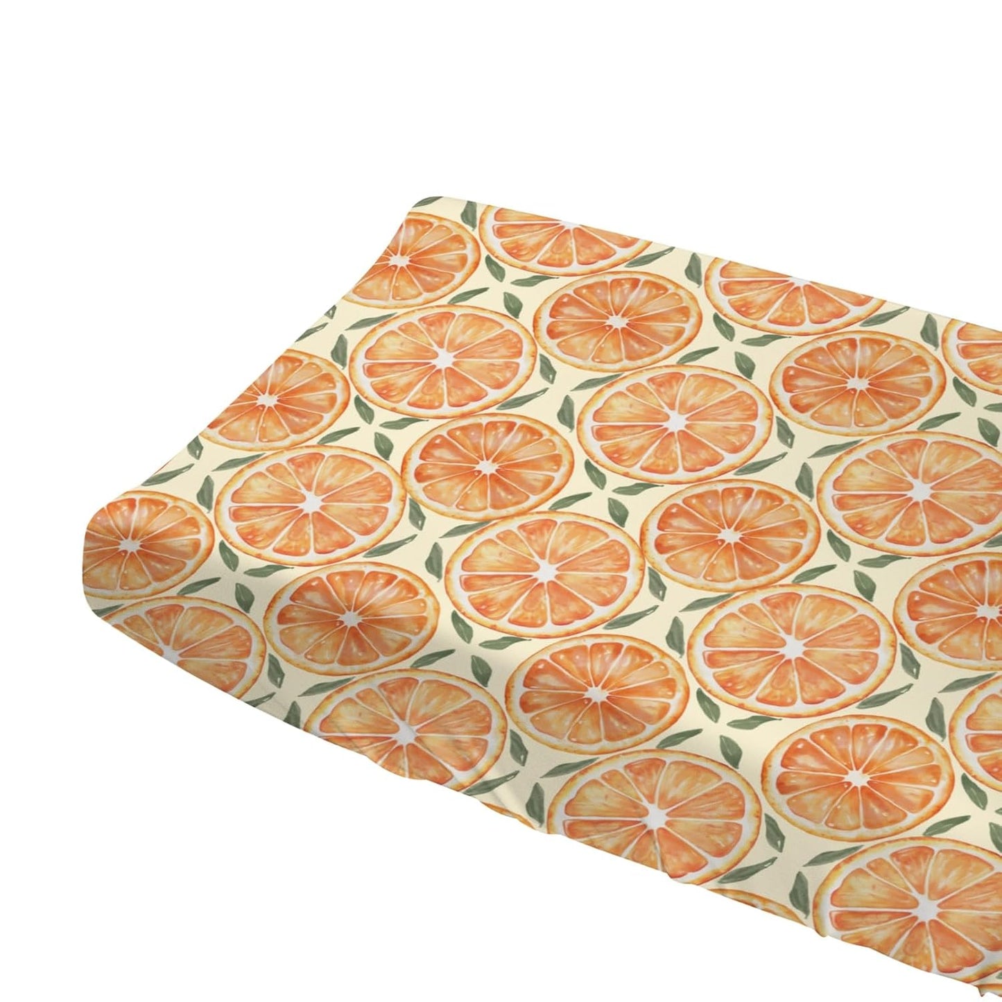 Cute Orange Sweet Baby Changing Pad Covers for Boy Girl 32''x16'' Orange Cream Party Fitted Diaper Change Table Mats Summer Tropical Fruits Soft Breathable Nursery Baby Cradle & Bassinet Sheets