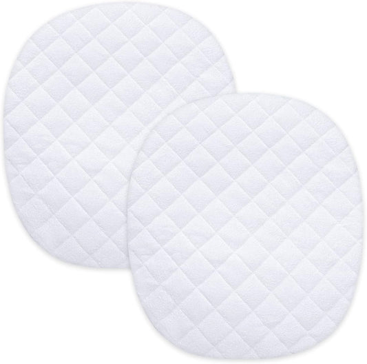 Waterproof Bassinet Mattress Pad Cover Fit for Graco Pack 'n-Play Dome LX Bassinet (not playard), 2 Pack, Ultra Soft Surface, Breathable and Easy Care