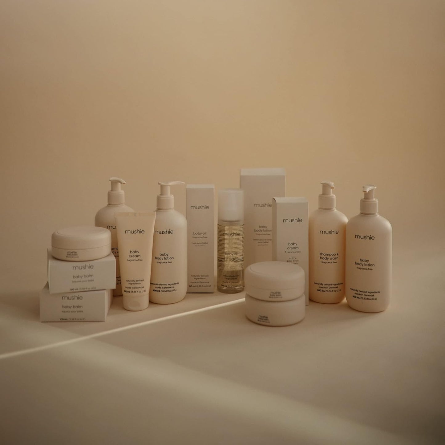 mushie Baby Shampoo & Body Wash | Gentle Formula for Delicate Skin | Certified Organic | Made in Denmark, 13.53 fl oz (Fragrance Free)