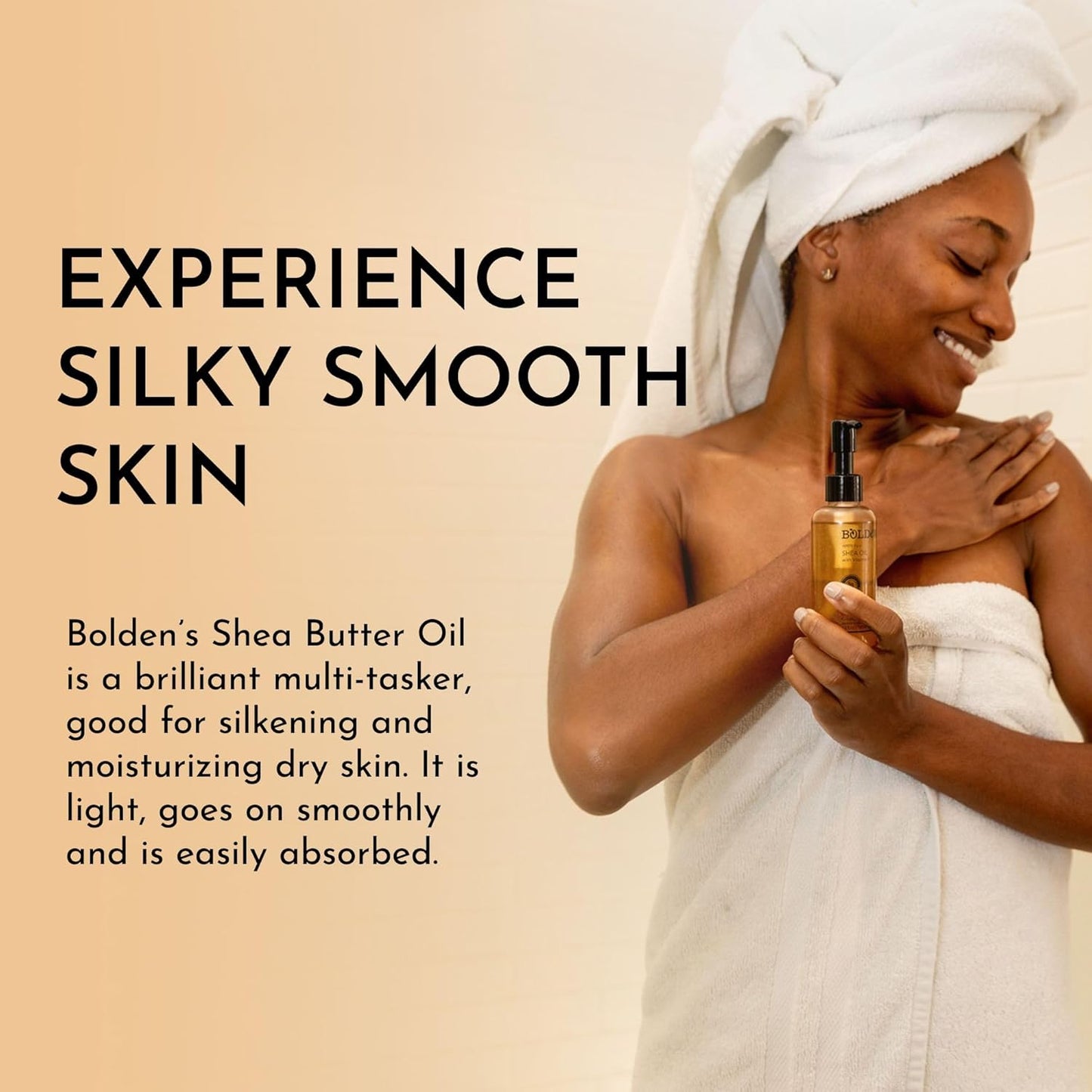 BOLDEN SHEA OIL with Vitamin E | 100% Natural | Unparalleled Moisture & Radiance for Skin & Hair | UNSCENTED | 3.4 fl oz